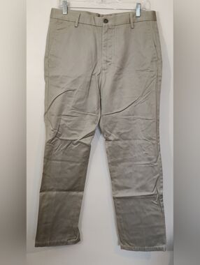 Dockers D1 Slim Fit Signature Khaki Pants Men's 34x32 Tan Beige Chino Flat Front